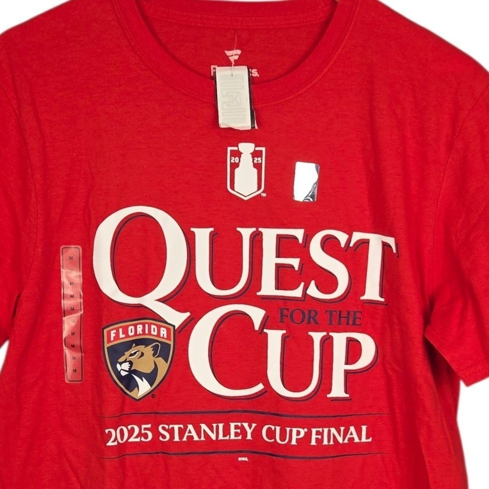 Florida Panthers T-Shirt Mens Medium Red Fanatics 2025 Stanley Cup Tee NHL‎ NWT